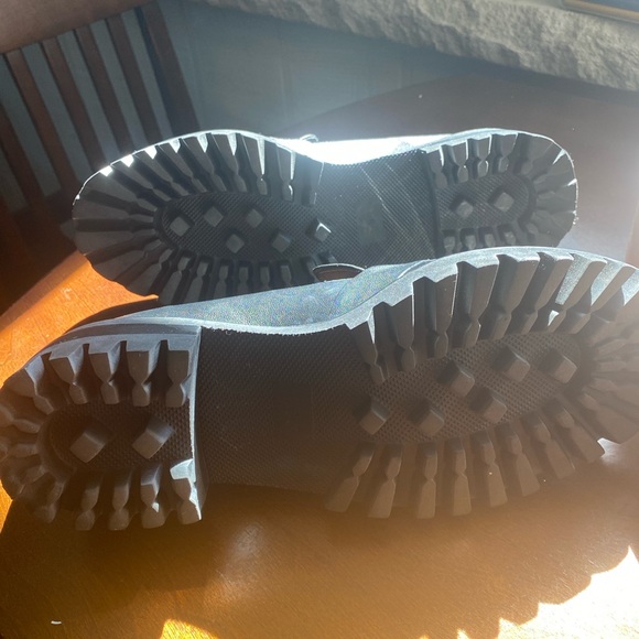 New Aerosoles Women’s Lilia Loafers Black Leather Size 8 Shoes Chunky Flats Work - Picture 9 of 12